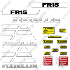 Fits Fiat Allis FR15 Decal Kit Wheel Loader