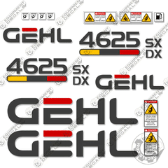 Fits GEHL 4625SX Decal Kit Skid Steer