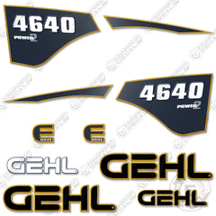 Fits GEHL 4640 Power 2 Decal Kit Skid Steer