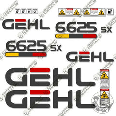 Fits GEHL 6625SX Decal Kit Skid Steer