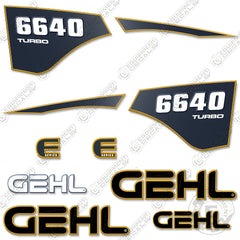 Fits GEHL 6640 Turbo Decal Kit Skid Steer