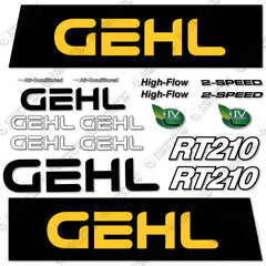 Fits GEHL RT210 Decal Kit Skid Steer