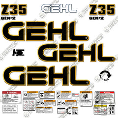 Fits GEHL Z35 GEN:2 Decal Kit Compact Excavator