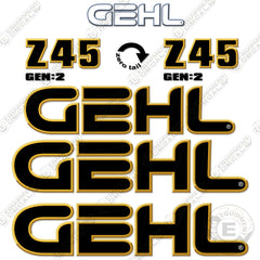 Fits GEHL Z45 GEN:2 Decal Kit Compact Excavator