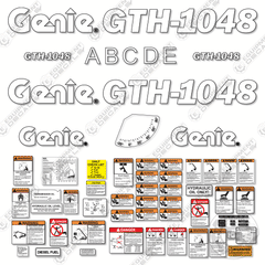 Fits Genie GTH 1048 Telescopic Fork Lift Decal Kit