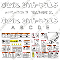 Fits Genie GTH 5519 Decal Kit Telescopic Forklift