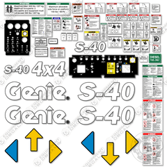 Fits Genie S-40 Vertical Mast Lift Decal Kit (2013)