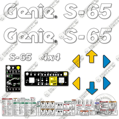 Fits Genie S-65 Vertical Mast Lift Decal Kit (2012)