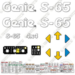 Fits Genie S-65 Vertical Mast Lift Decal Kit