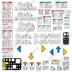 Fits Genie Z30/20N Decal Kit Boom Lift (2000 Model)