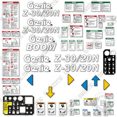 Fits Genie Z30/20N Decal Kit Telescopic Boom Lift