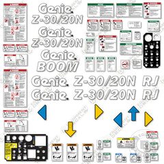 Fits Genie Z30/20N RJ Decal Kit Telescopic Boom Lift