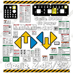 Fits Genie Z-45/25 Decal Kit Telescopic Boom Lift (2003 Version)