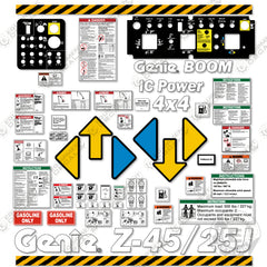 Fits Genie Z-45/25J Decal Kit Boom Lift (1999 Gasoline Version)