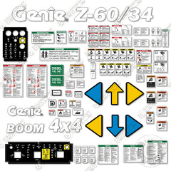 Fits Genie Z-60/34 Decal Kit Telescopic Boom Lift