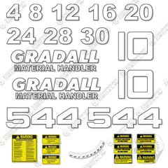 Fits Gradall 544 Decal Kit Telehandler