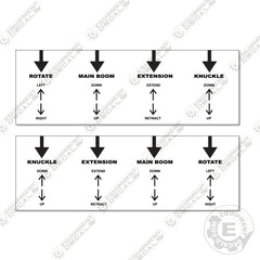 Fits Hiab Knuckleboom Crane Lever Decals