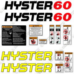 Fits Hyster 60 Decal Kit Forklift