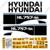 Image of Hyundai HL757-9A Decal Kit Wheel Loader - Aftermarket Kit