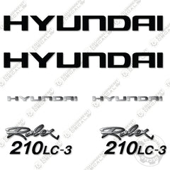 Fits Hyundai 210LC-3 Decal Kit Excavator Robex