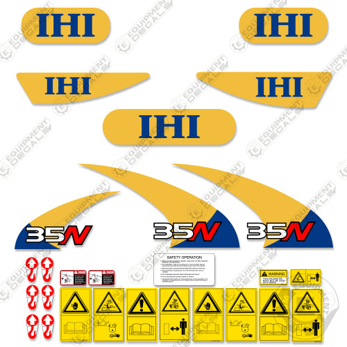 Fits IHI 35N Decal Kit Mini Excavator