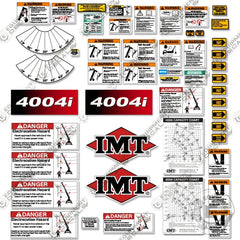 Fits IMT 4004i Decal Kit Crane Truck Warning Set (New Style)