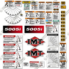 Fits IMT 5005i Decal Kit Crane Truck Warning Set (New Style)