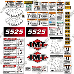 Fits IMT 5525 Decal Kit Crane Truck Warning Set (New Style)