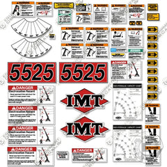 Fits IMT 5525 Decal Kit Crane Truck Warning Set (Older Style)