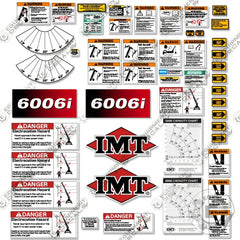 Fits IMT 6006i Decal Kit Crane Truck Warning Set (New Style)