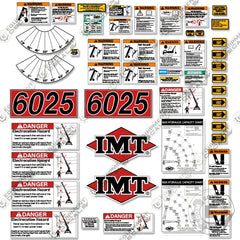 Fits IMT 6025 Decal Kit Crane Truck Warning Set (Older Style)