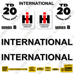 Fits International Harvester TD20B Decal Kit Dozer