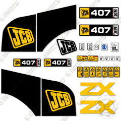 Fits JCB 407ZX Decal Kit Wheel Loader