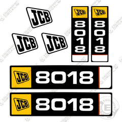 Fits JCB 8018 Mini Excavator Decal Kit