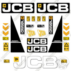 Fits JCB JS220LC Decal Kit Excavator - Matte Finish