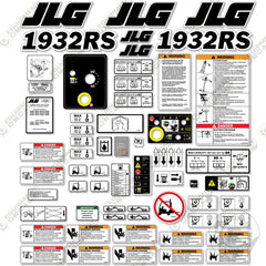 Fits JLG 1932RS Decal Kit Scissor Lift