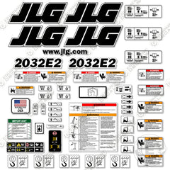 Fits JLG 2032E2 Decal Kit Scissor Lift