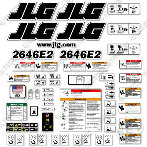 Fits JLG 2646E2 Decal Kit Scissor Lift