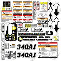 Fits JLG 340AJ Decal Kit Boom Lift