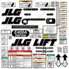 Fits JLG E400A Narrow Decal Kit Electric Boom Lift