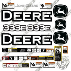 Fits John Deere 333E Decal Kit Skid Steer - Warning Stickers