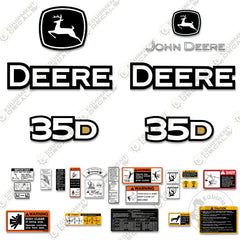 Fits John Deere 35D Decal Kit Excavator