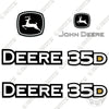 Image of Fits John Deere 35D Decal Kit Excavator