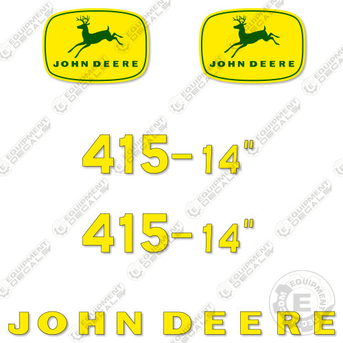 Fits John Deere 415-14" Decal Kit Plow
