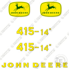 Fits John Deere 415-14" Decal Kit Plow