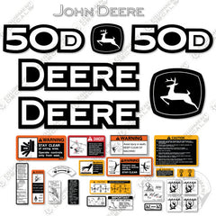 Fits John Deere 50D Decal Kit Mini Excavator (With Warnings)