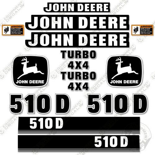 Fits John Deere 510D Decal Kit Backhoe Loader