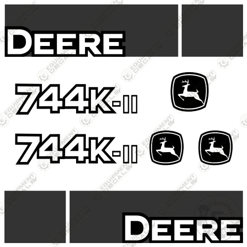 Fits John Deere 744K-II Wheel Loader Decal Kit