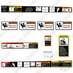 Fits John Deere Skid Steer Warning Decals