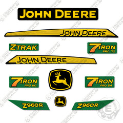 Fits John Deere Z960R Decal Kit Riding Mower
